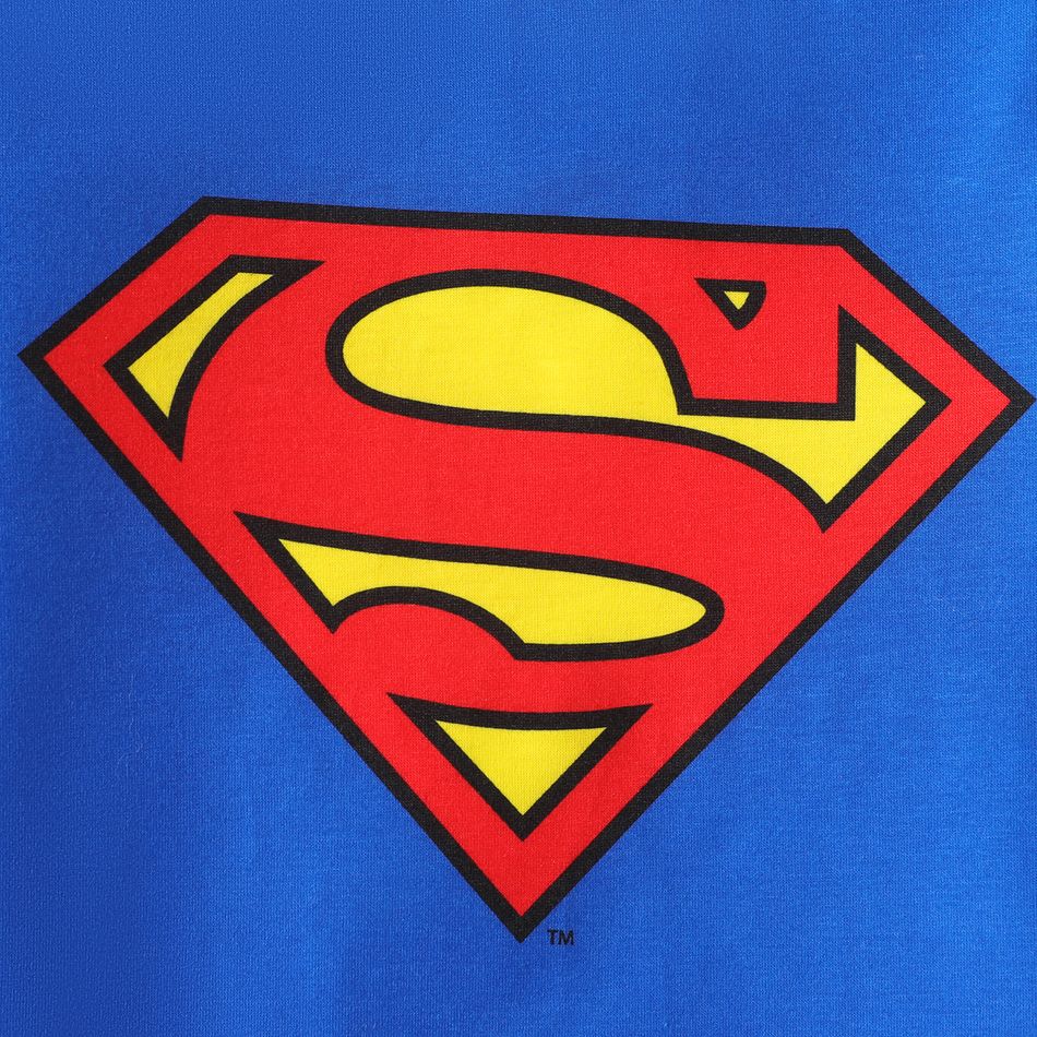 Justice League 2pcs Kid Boy Logo Print Long-sleeve Tee and Pants Sleepwear Pajamas Set Blue big image 2