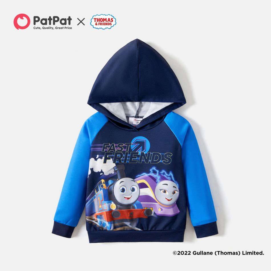 Thomas & Friends Toddler Boy Vehicle Print Colorblock Hoodie Sweatshirt ColorBlock