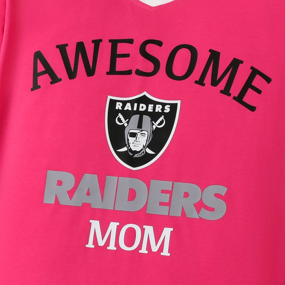 NFL Family Matching Colorblock Long-sleeve Graphic Tee (Oakland Raiders) Hot Pink big image 6