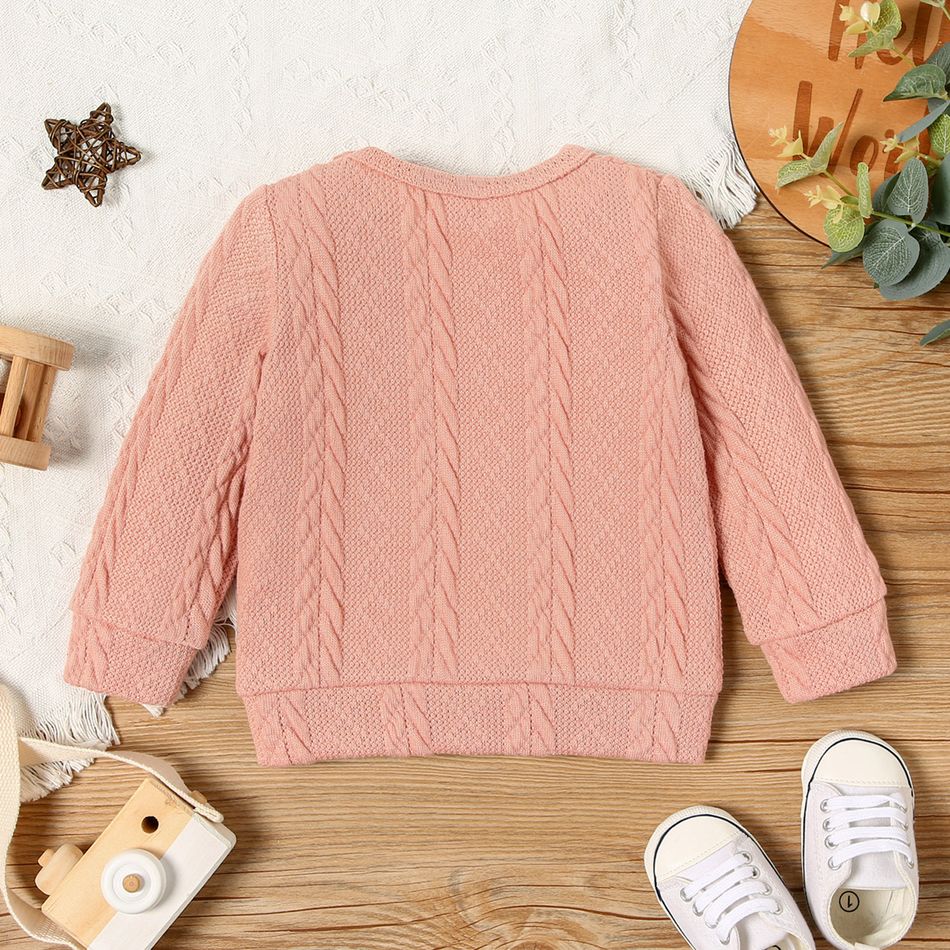 1 unidade Bebé Menina Básico Manga comprida Sweatshirt Rosa big image 3