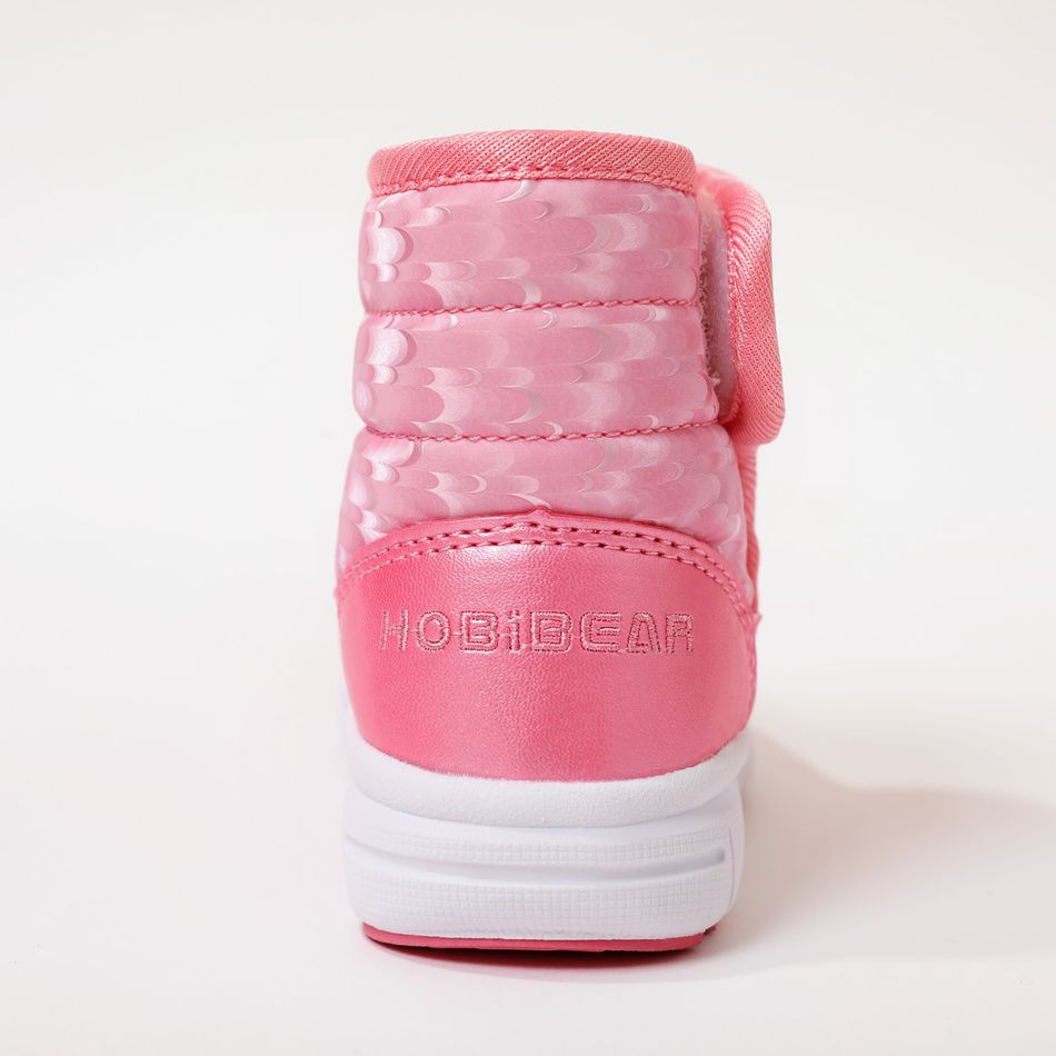 Toddler / Kid Fleece Lined Waterproof Pink Thermal Snow Boots Pink big image 4