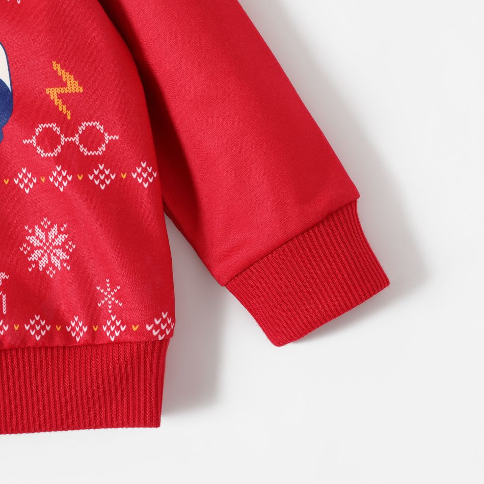 Harry Potter Baby Boy Christmas Graphic Long-sleeve Sweatshirt Red