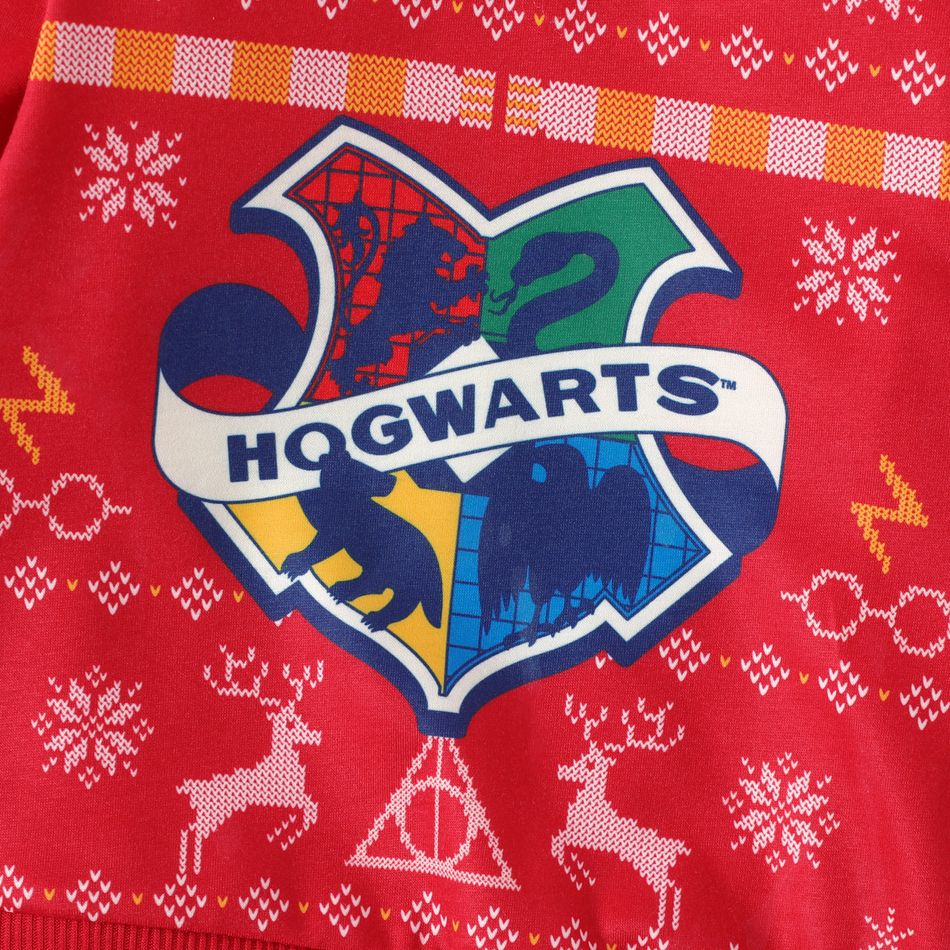 Harry Potter Natal Bebé Menino Casual Manga comprida Sweatshirt Vermelho big image 5