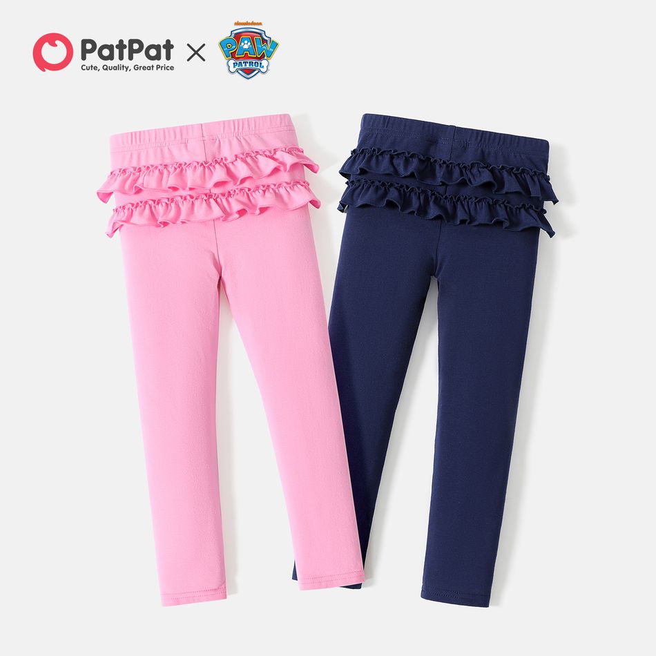 PAW Patrol Toddler Girl Ruffled Elasticized Cotton Leggings Pink big image 7