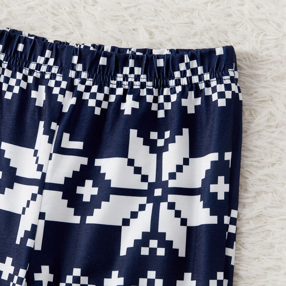 Christmas Family Matching Letter Print Raglan-sleeve Pajamas Sets (Flame Resistant) ColorBlock big image 11