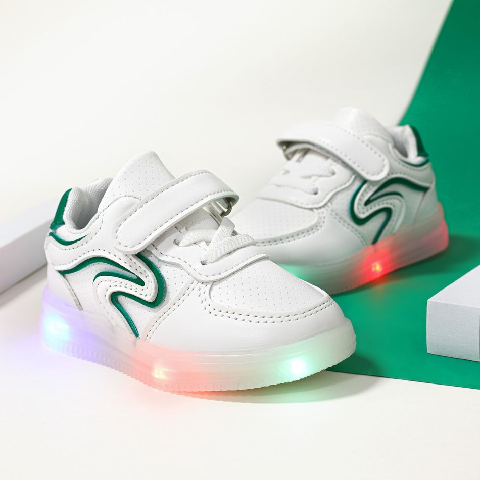 Toddler / Kid Two Tone LED Sneakers Green big image 1