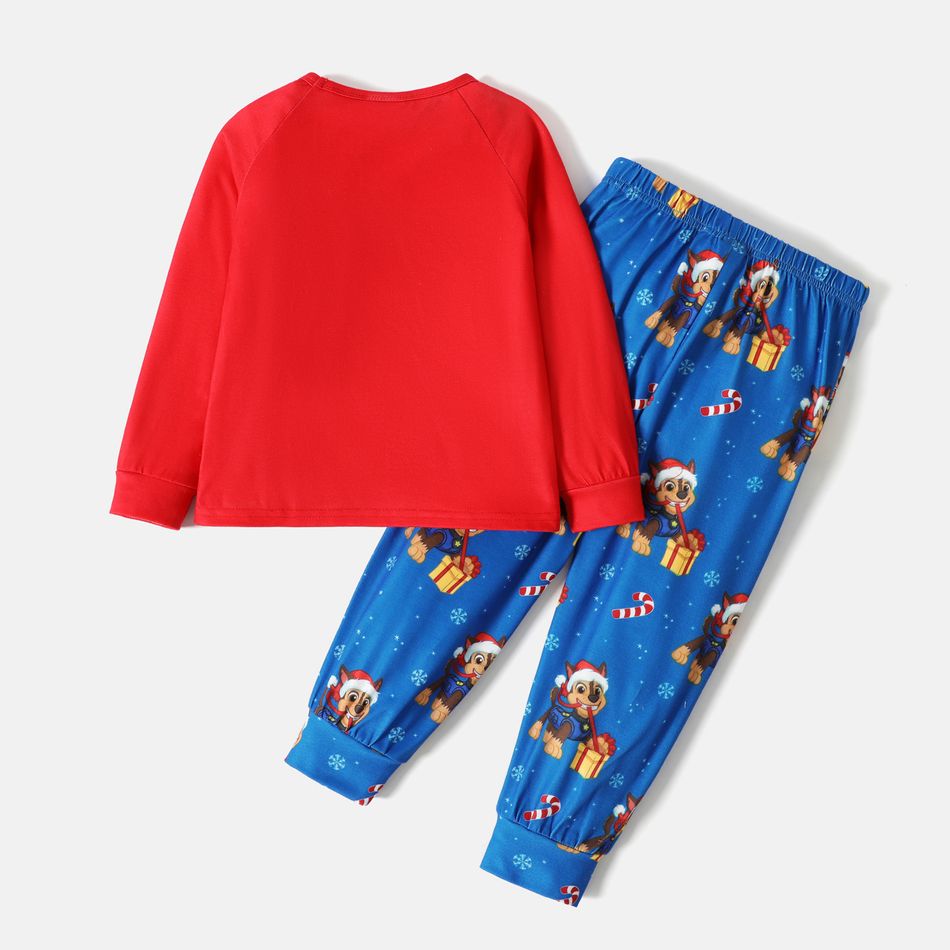 PAW Patrol 2pcs Toddler Boy/Girl Christmas Graphic Long-sleeve Tee and Pants Pajamas Sleeper Set ColorBlock big image 3