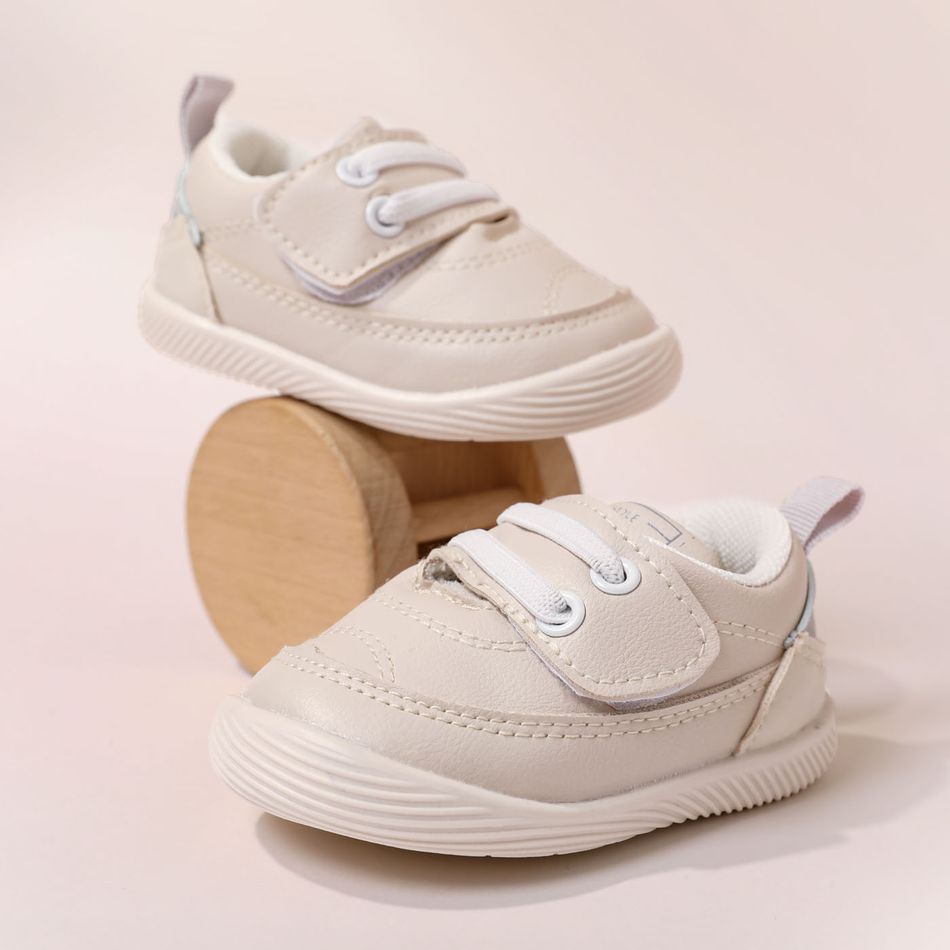 Toddler Simple Solid Prewalker Shoes Grey big image 2