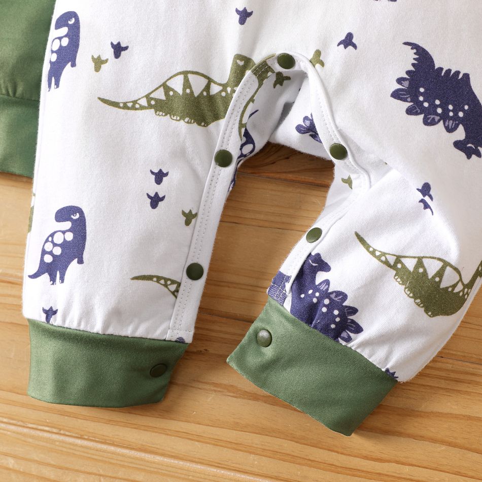2-Pack Baby Boy 95% Cotton Long-sleeve Dinosaur Print Jumpsuits Set MultiColour big image 7