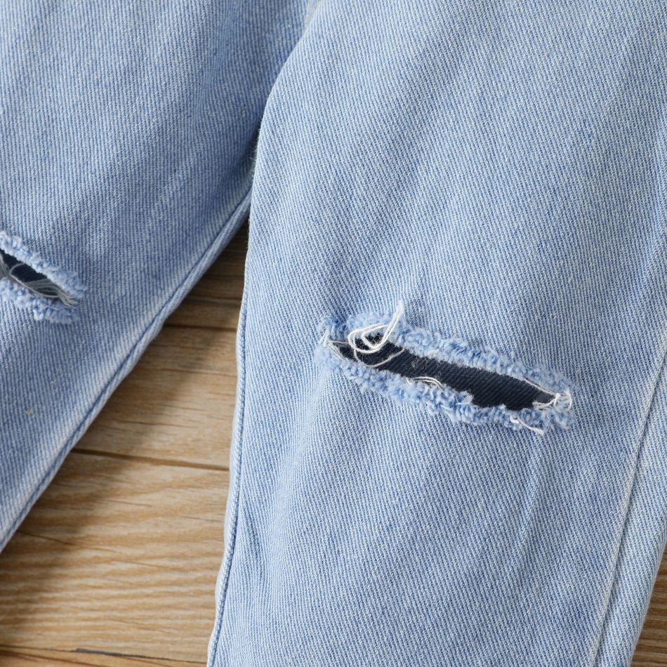 Baby Unisex Löcher Basics Jeans hellblau big image 6