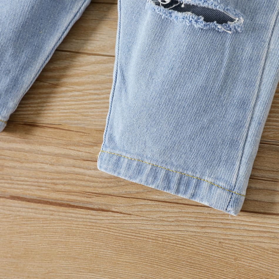 Baby Unisex Löcher Basics Jeans hellblau big image 7