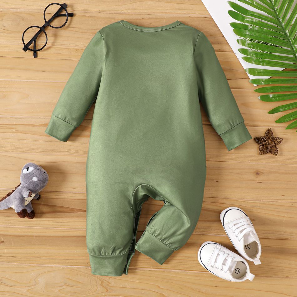 2-Pack Baby Boy 95% Cotton Long-sleeve Dinosaur Print Jumpsuits Set MultiColour big image 9