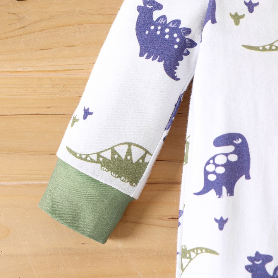 2-Pack Baby Boy 95% Cotton Long-sleeve Dinosaur Print Jumpsuits Set MultiColour big image 6