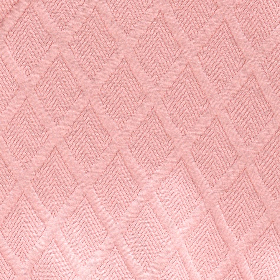 Toddler Girl/Boy Solid Color Textured Pullover Sweatshirt Pink big image 4