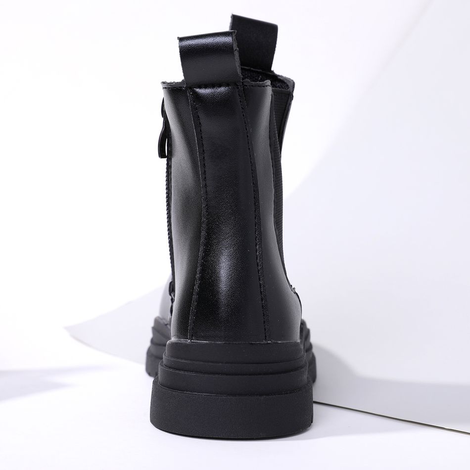 Toddler / Kid Side Zipper Black Chelsea Boots Black