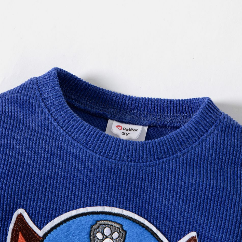 PAW Patrol Toddler Girl/Boy Embroidered Ribbed Pullover Sweatshirt royalblue big image 3