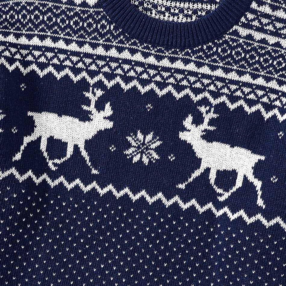 Christmas Family Matching Deer Graphic Long-sleeve Knitted Sweater Multi-color big image 11
