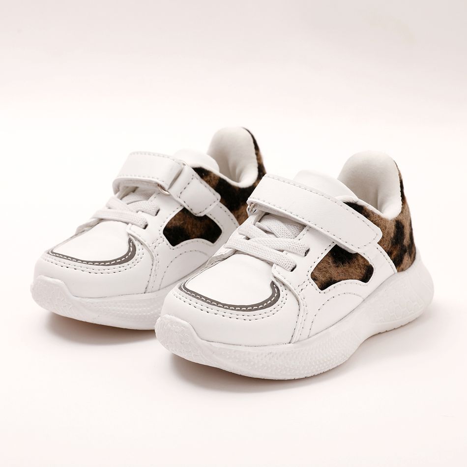 Toddler / Kid Contrast Leopard Casual Shoes White big image 1