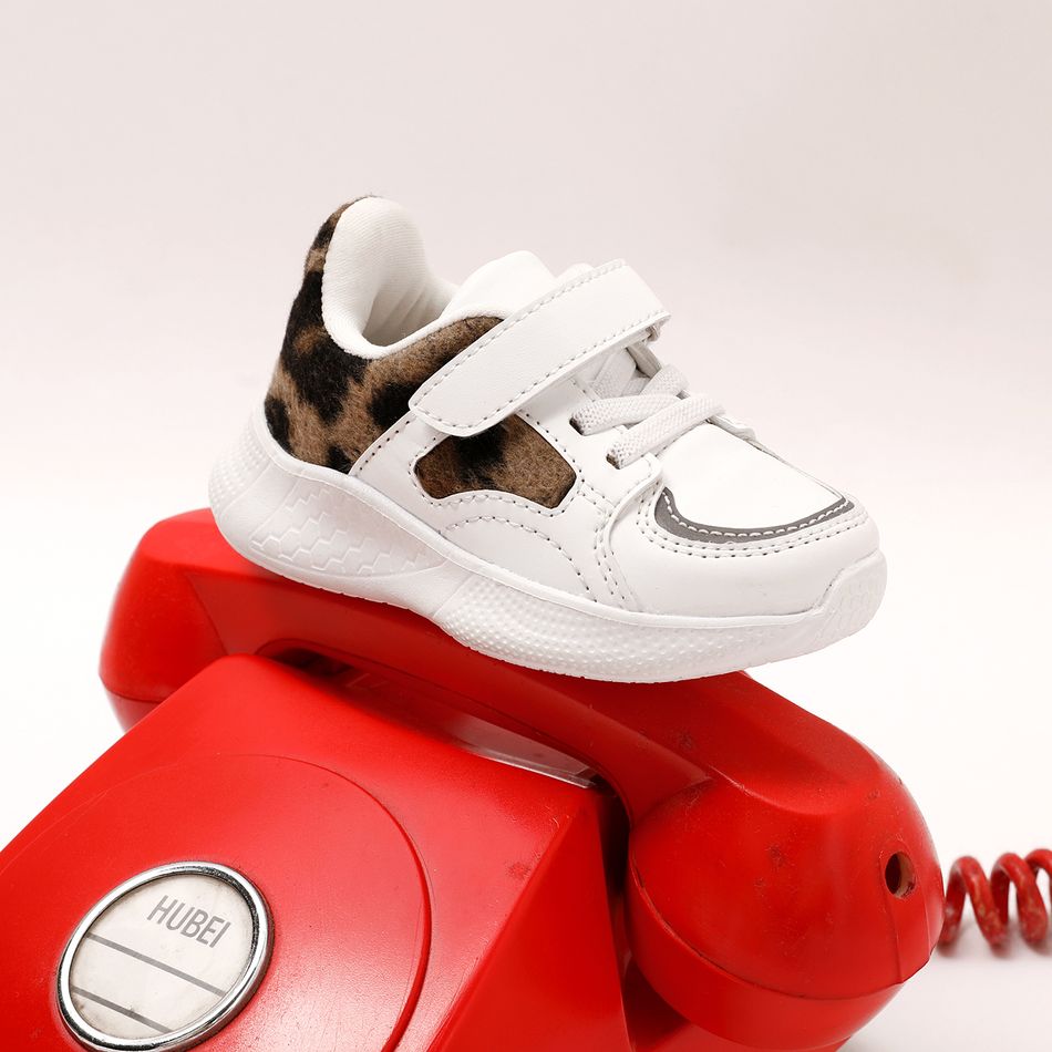 Toddler / Kid Contrast Leopard Casual Shoes White big image 3