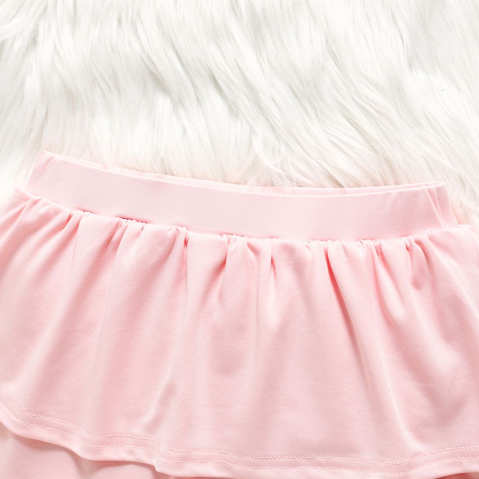 Enfant en bas âge Fille Multi-couches Doux Leggings / Slim fit / Bootcut Rose big image 4