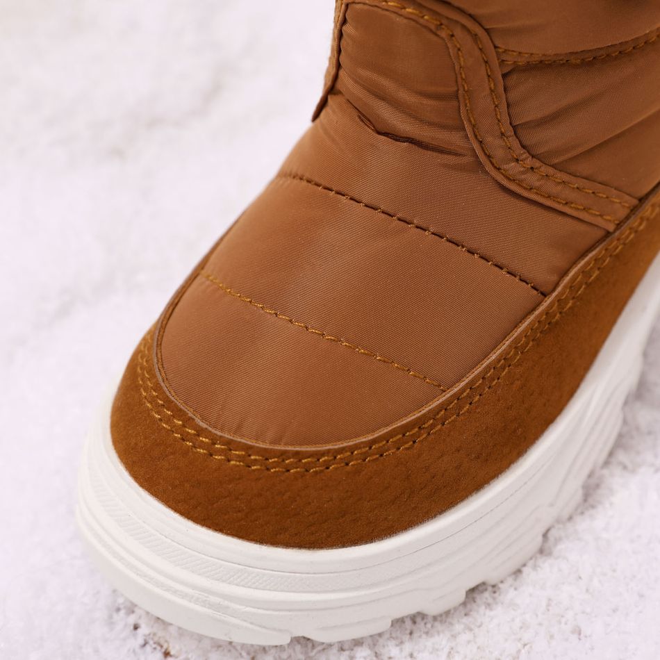 حذاء الثلوج الحرارية مبطنة بالصوف للأطفال الصغار بنى big image 4