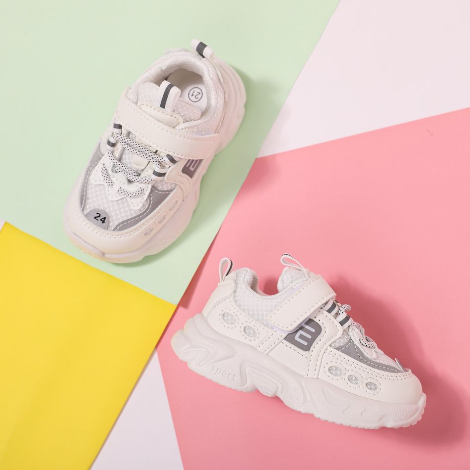 Toddler / Kid Velcro Strap White Sneakers White