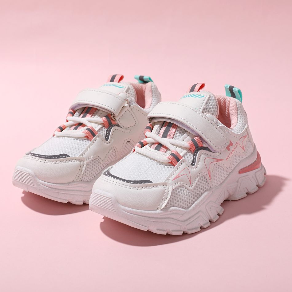 Toddler / Kid Geo Graphic Mesh Panel Sneakers Pink