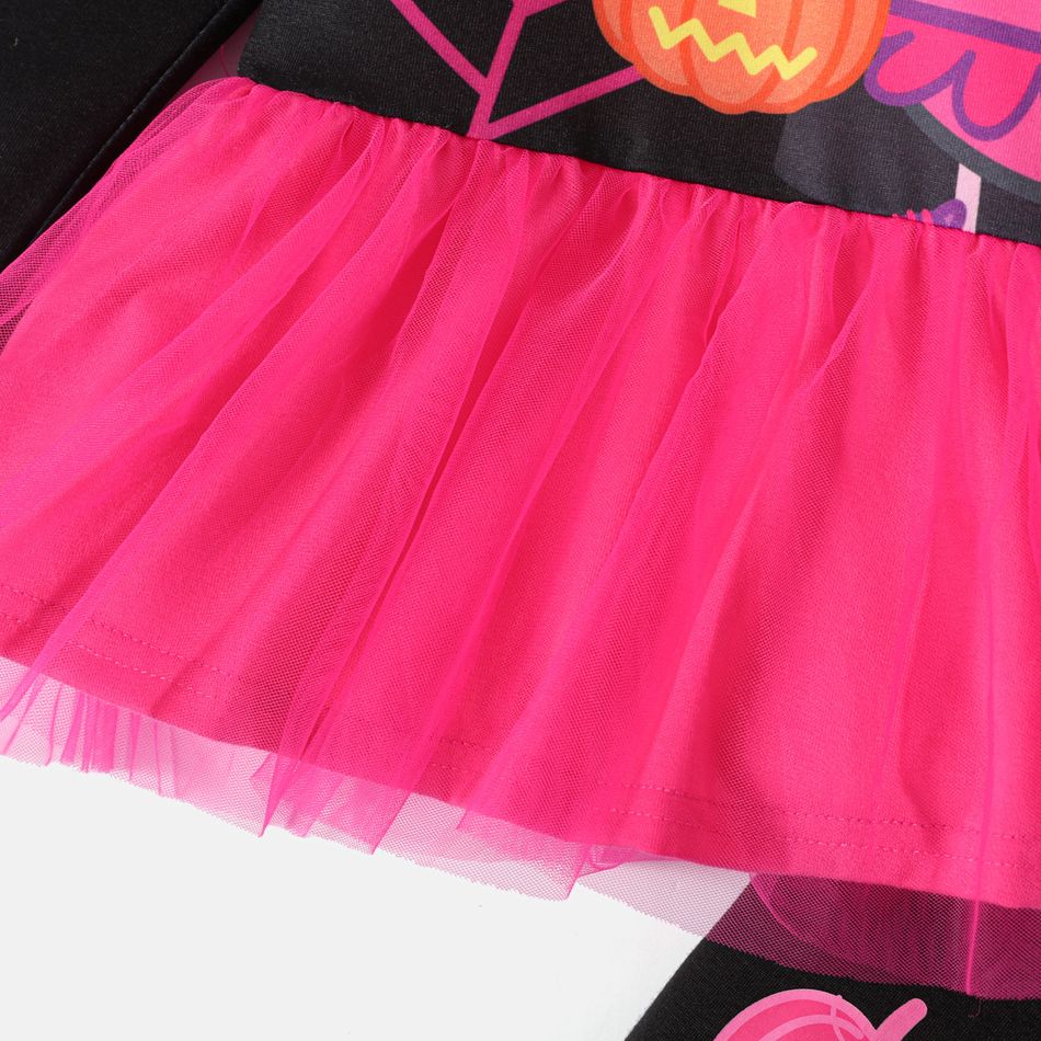 Peppa Pig 2pcs Toddler Boy/Girl Halloween Graphic Long-sleeve Tee and Pants Set Black big image 3