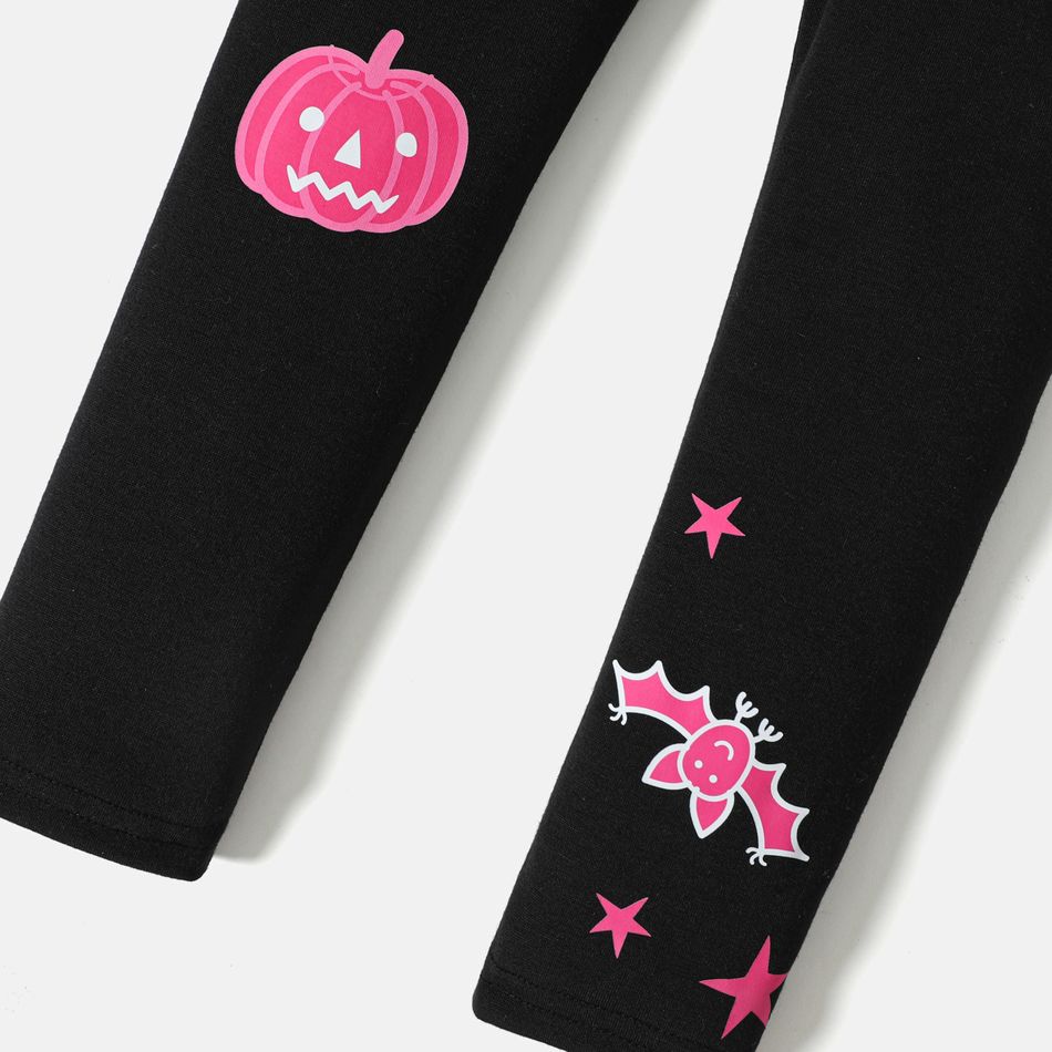 Peppa Pig Halloween 2 pièces Enfant en bas âge Unisexe Multi-couches Enfantin ensembles de t-shirts Noir