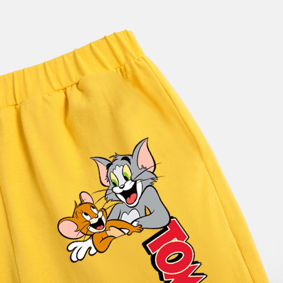 Tom and Jerry Toddler Boy/Girl 100% Cotton Elasticized Pants Yellow big image 4