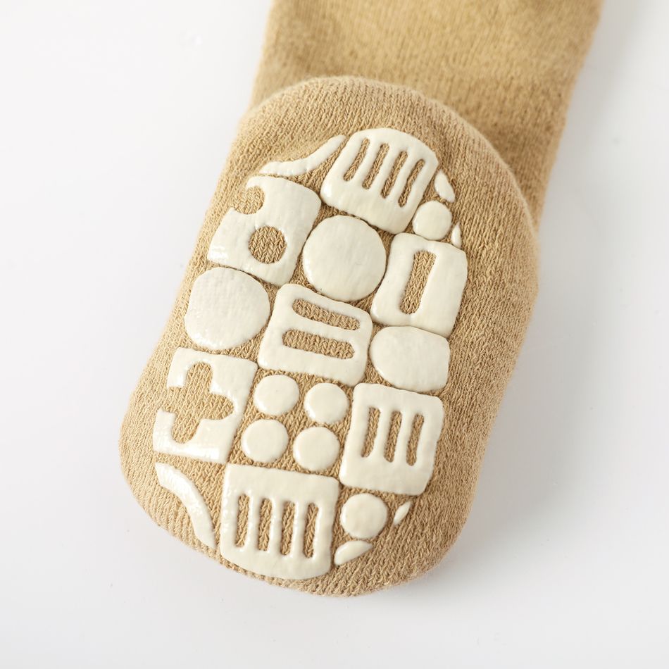 Baby / Toddler Letter Graphic Antiskid Glue Floor Socks Yellow big image 3