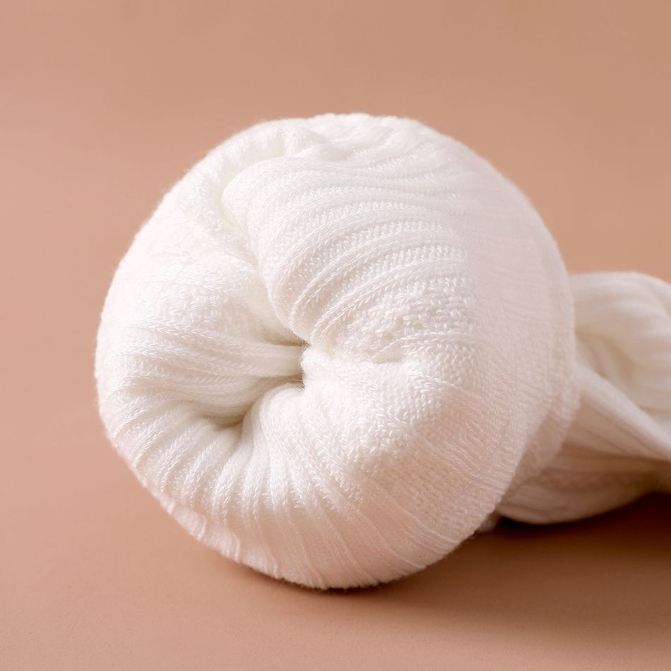Meia-calça de cabo liso para bebê / criança para meninas Branco big image 4