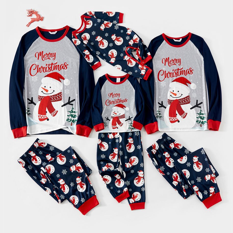 Natal Look de família Manga comprida Conjuntos de roupa para a família Pijamas (Flame Resistant) colorblock