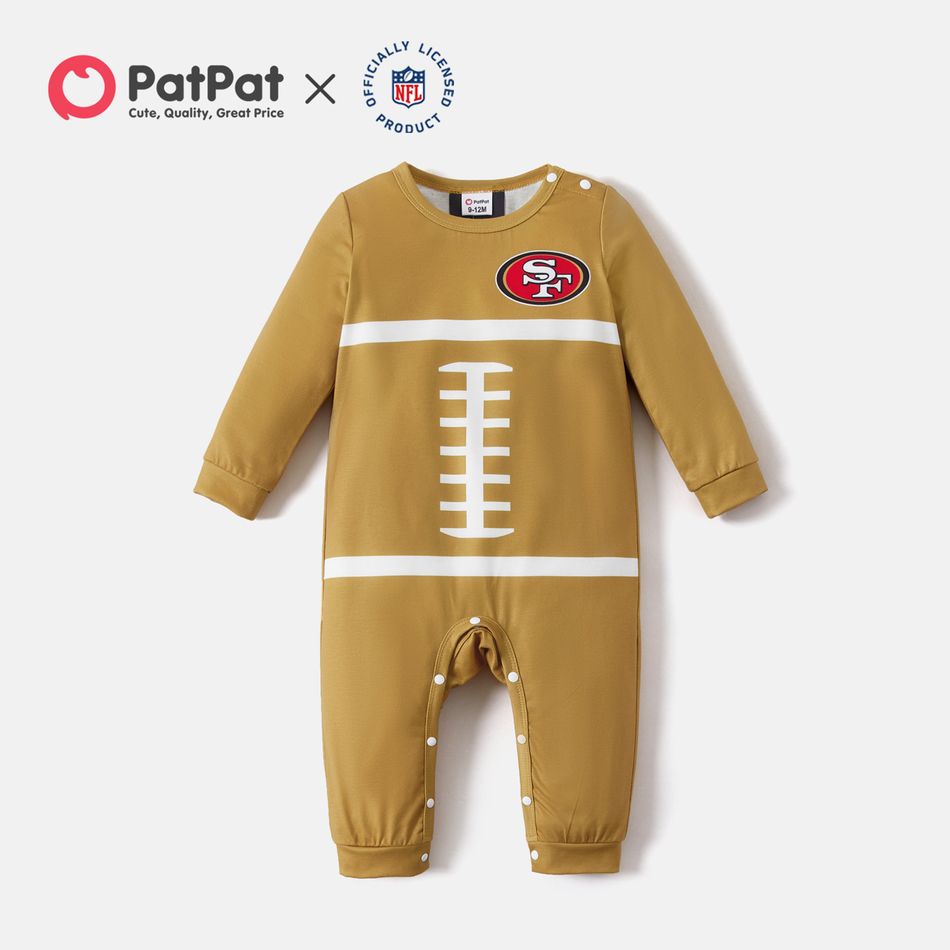NFL Sibling Matching Long-sleeve Graphic Sets (San Francisco 49ers) Brown big image 1