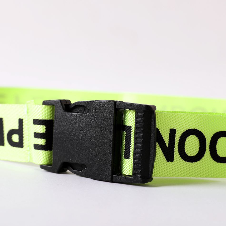 Toddler / Kid Letter Graphic Buckle Tape Belt Pale Green