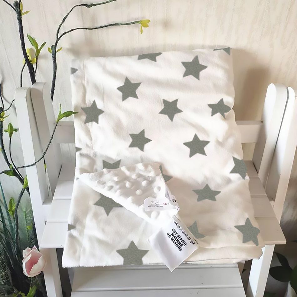 Baby Soft Appease Peas Blankets Stars Pattern Comforting Pea Blanket Quilt Newborn Infant Kids Bedding Beige big image 2
