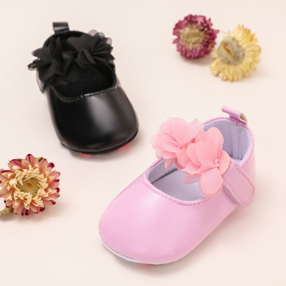 طفل / طفل حذاء الأميرة ديكور الأزهار زهري big image 4
