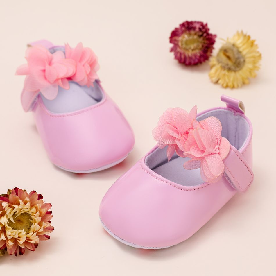طفل / طفل حذاء الأميرة ديكور الأزهار زهري