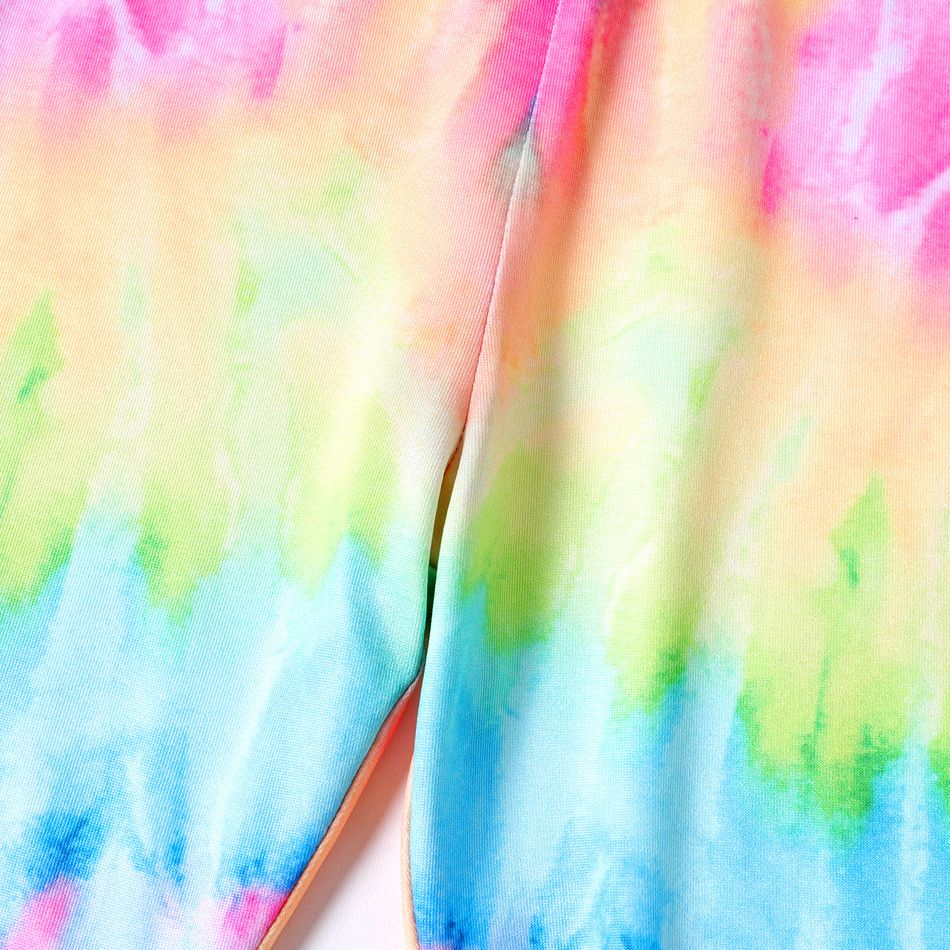 Kid Girl Striped/Tie Dyed Elasticized Leggings Colorful big image 4
