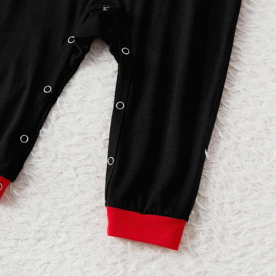 Natal Look de família Manga comprida Conjuntos de roupa para a família Pijamas (Flame Resistant) vermelho preto big image 12