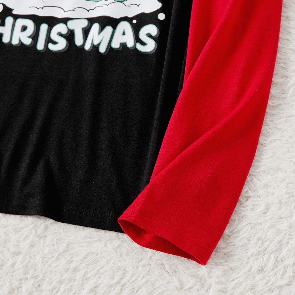 Natal Look de família Manga comprida Conjuntos de roupa para a família Pijamas (Flame Resistant) vermelho preto big image 5
