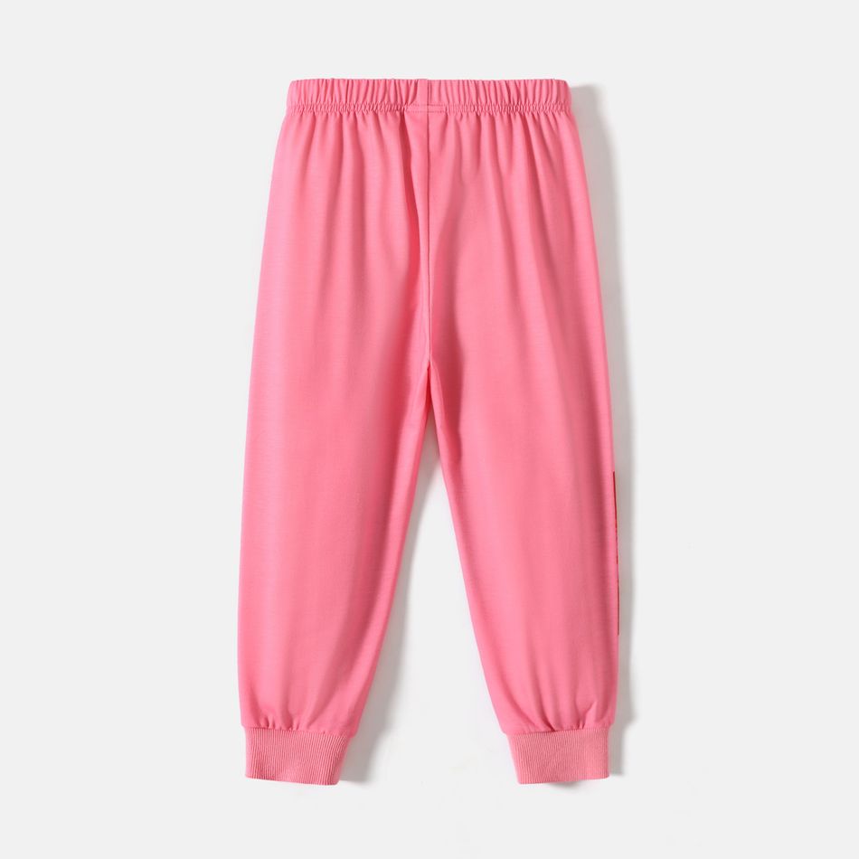 Pyjama-Masken Kleinkind Jungen/Mädchen Buchstaben drucken elastische Hosen rosa