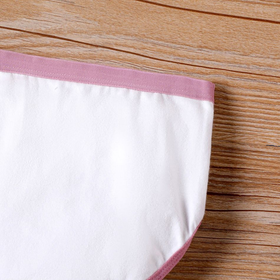 Kid Girl Heart Print/Plaid Briefs Underwear White big image 6
