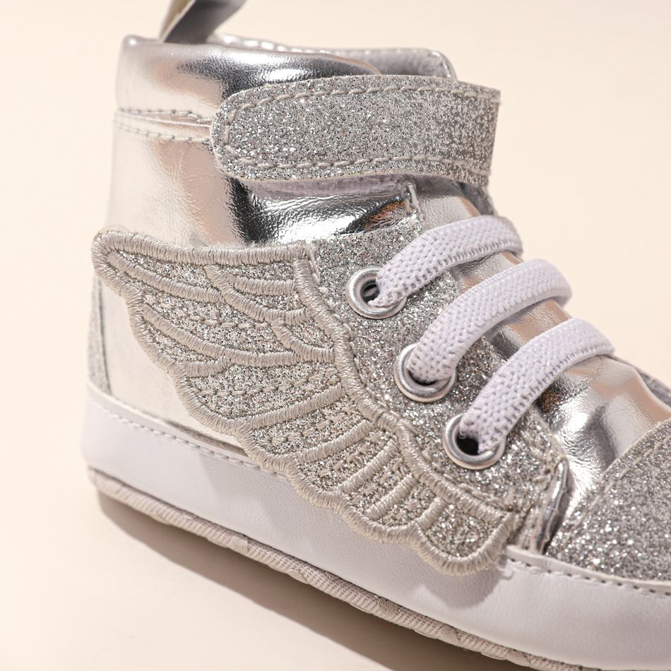 Baby / Toddler Wing Decor Glitter Prewalker Shoes Silver