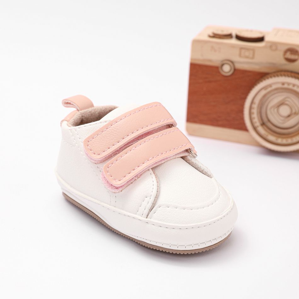 Baby / Toddler Double Velcro Soft Sole Prewalker Shoes Pink big image 3