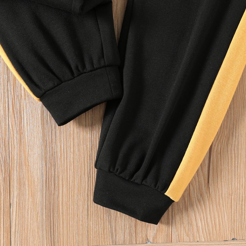 2pcs Kid Boy Colorblock Pocket Design Sweatshirt and Elasticized Pants Set ColorBlock big image 5
