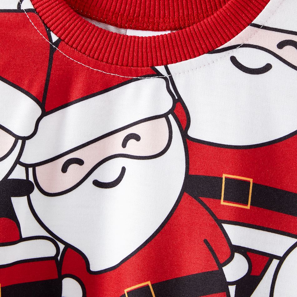 Christmas Family Matching Allover Santa Claus Print Red Long-sleeve Sweatshirts Red big image 8