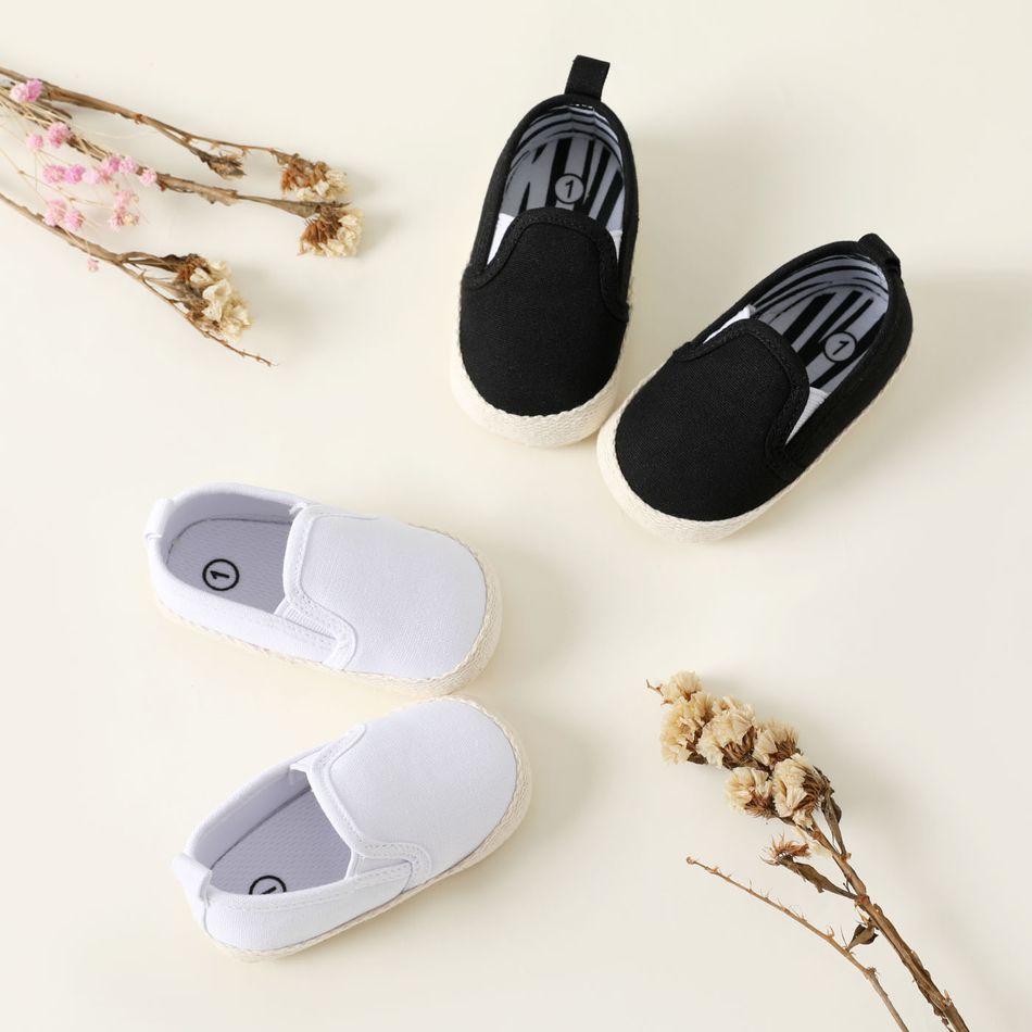 Baby / Toddler Minimalist Solid Slip-on Prewalker Shoes White big image 2