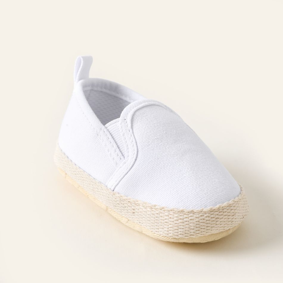 Baby / Toddler Minimalist Solid Slip-on Prewalker Shoes White big image 3