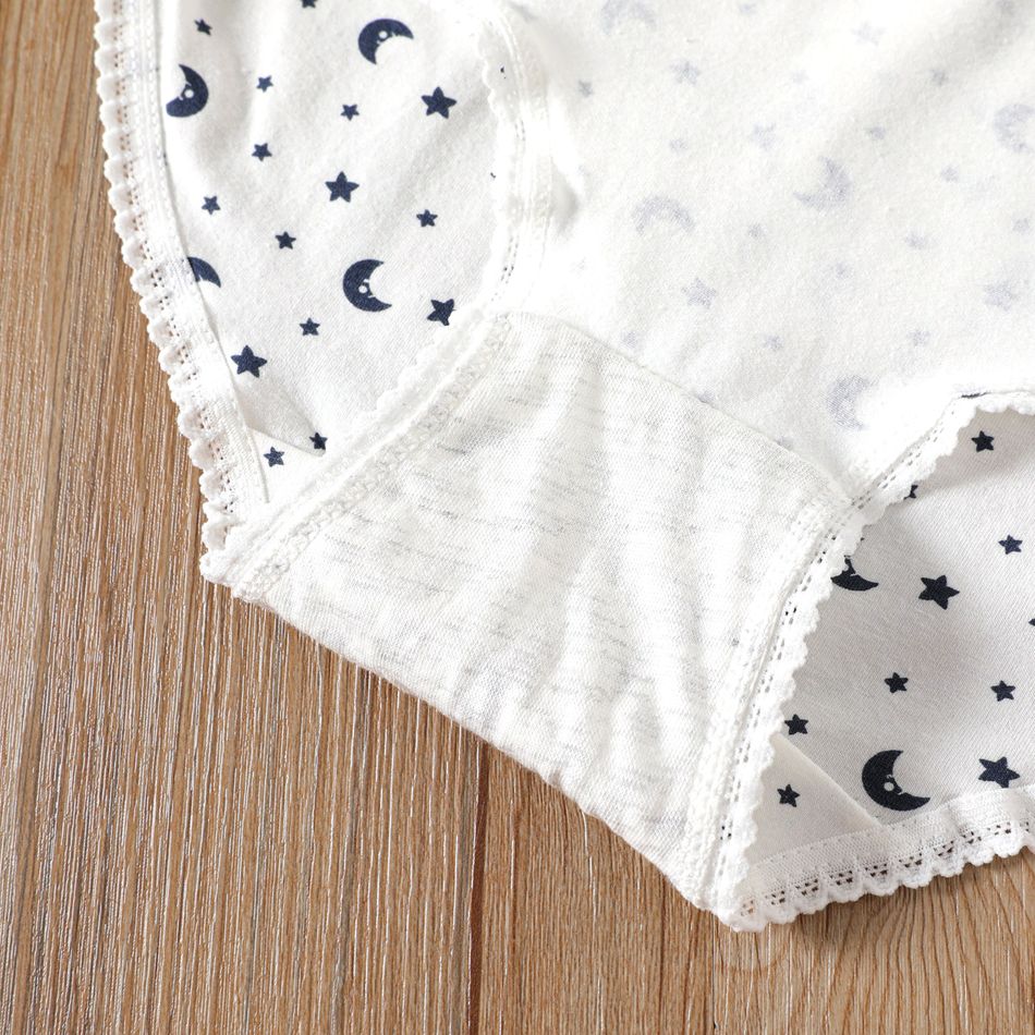 Kid Girl Lace Design Briefs Underwear White